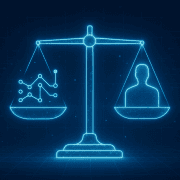 Balance entre datos y humanos en inteligencia artificial.